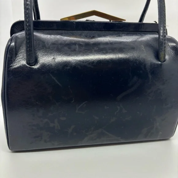 Vintage Mid-Century Top Handle – Navy Blue – OS - Picture 2 of 16